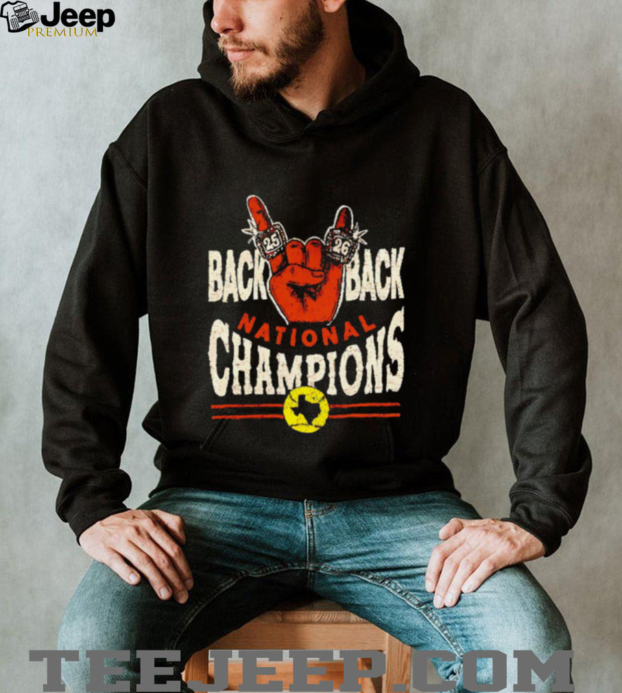 Texas Longhorns Back To Back Softball National Champions Shirt