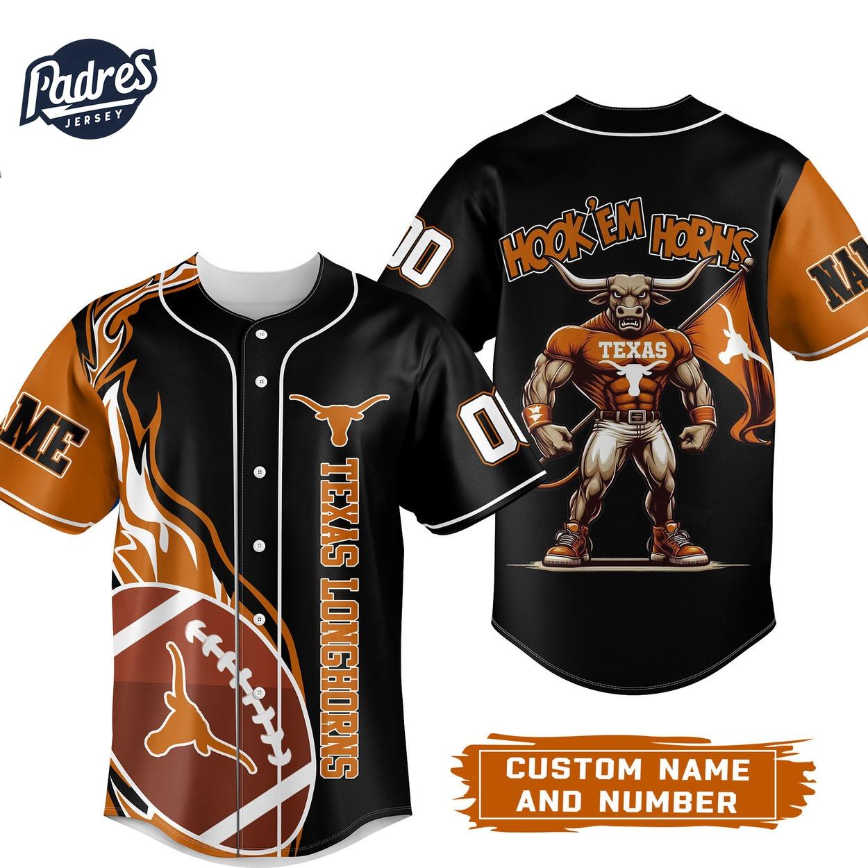 Texas Longhorns Football Custom Baseball Jersey Gifts - Padres Jersey Oasis: Elevate Your Baseball Style Game
