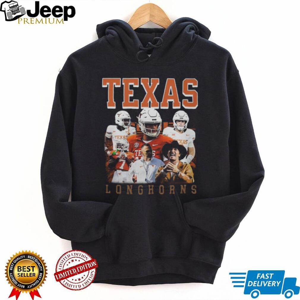 Texas Longhorns Football Legends and Coach Steve Sarkisian Collage T Shirt