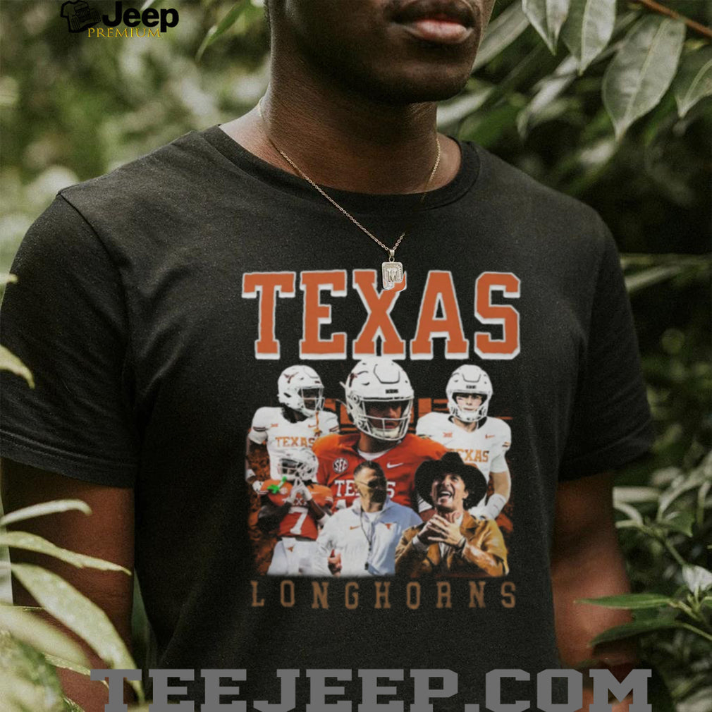 Texas Longhorns Football Legends and Coach Steve Sarkisian Collage T Shirt