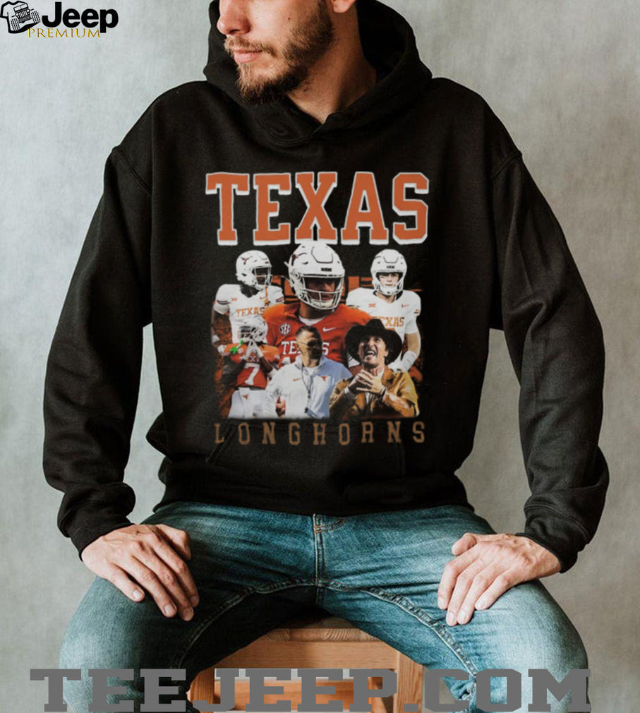 Texas Longhorns Football Legends and Coach Steve Sarkisian Collage T Shirt