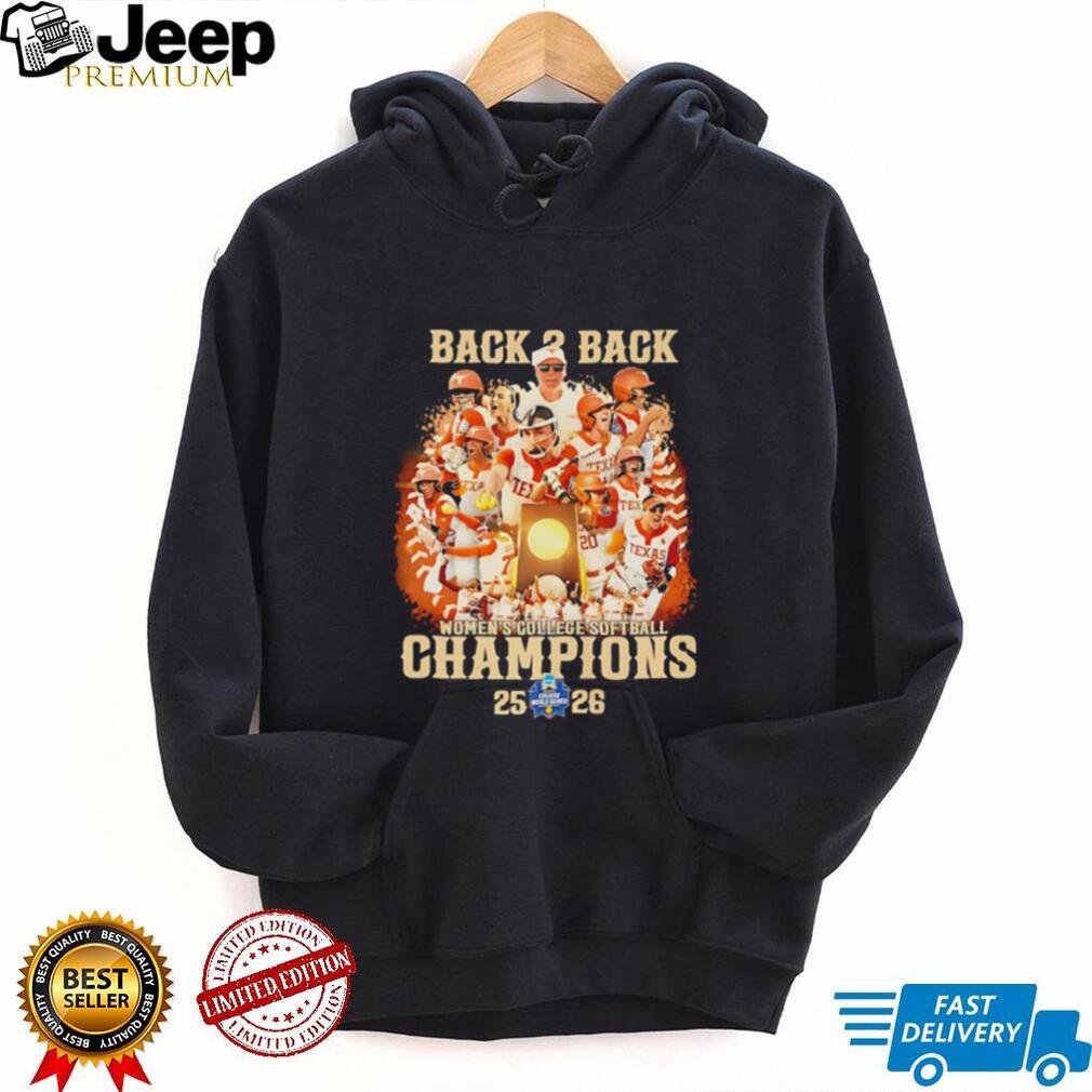 Texas Longhorns back to back Women’s college Softball Champions 25 26 shirt