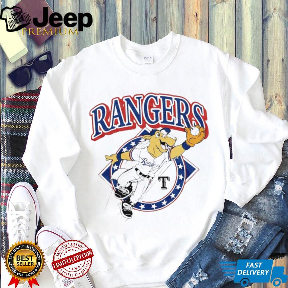 Texas Rangers Captain Mascot Vintage MLB Diamond T Shirt