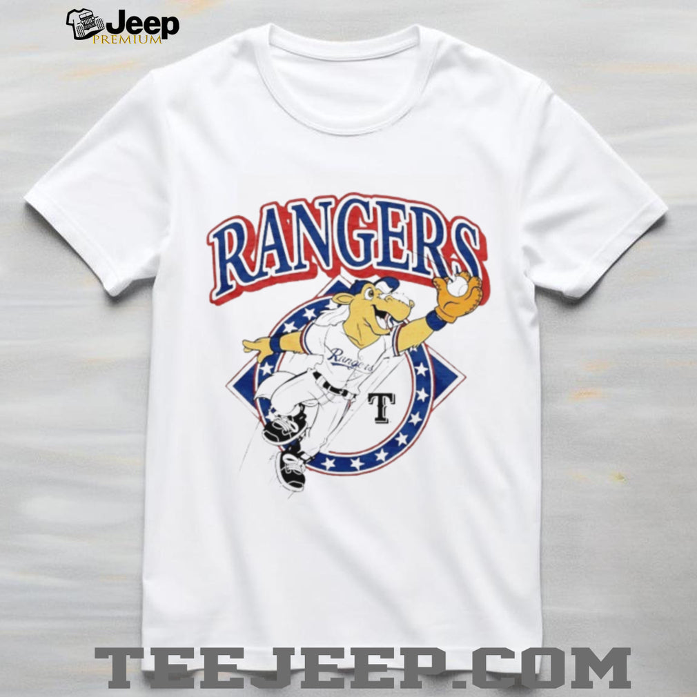Texas Rangers Captain Mascot Vintage MLB Diamond T Shirt