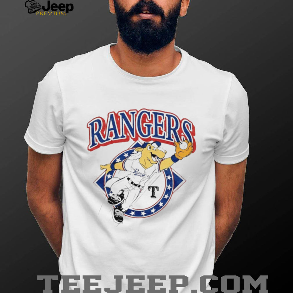 Texas Rangers Captain Mascot Vintage MLB Diamond T Shirt