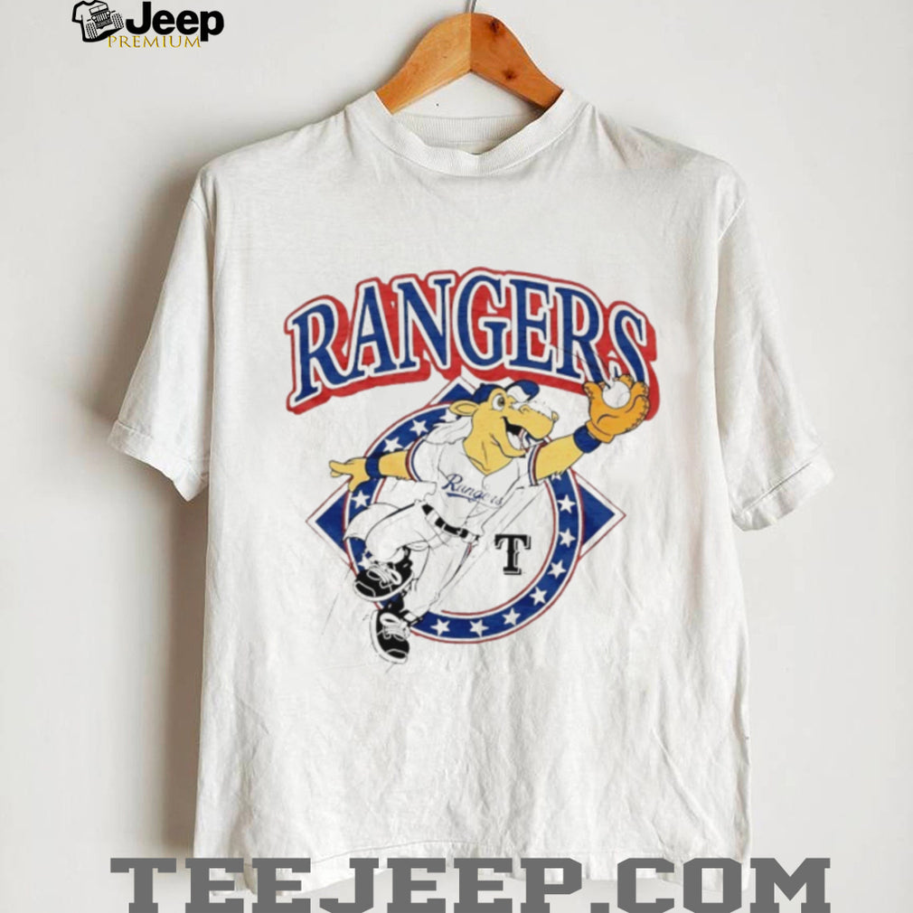 Texas Rangers Captain Mascot Vintage MLB Diamond T Shirt