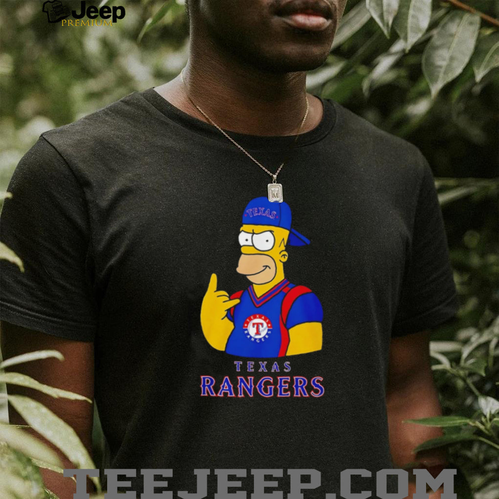 Texas Rangers Homer Simpson Baseball Graphic T Shirt