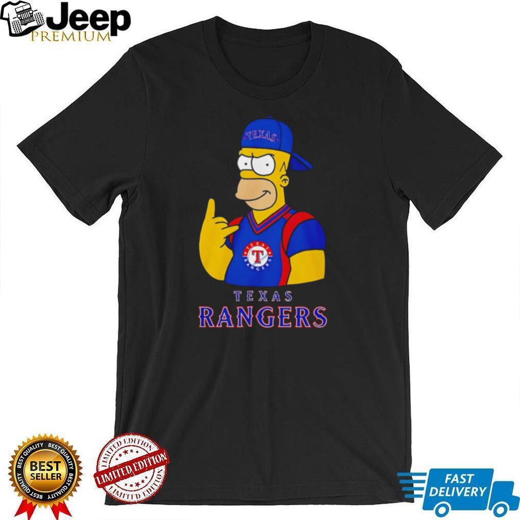 Texas Rangers Homer Simpson Baseball Graphic T Shirt