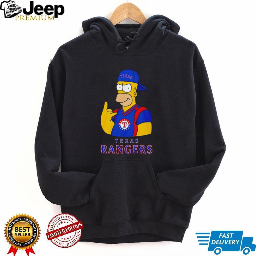 Texas Rangers Homer Simpson Baseball Graphic T Shirt