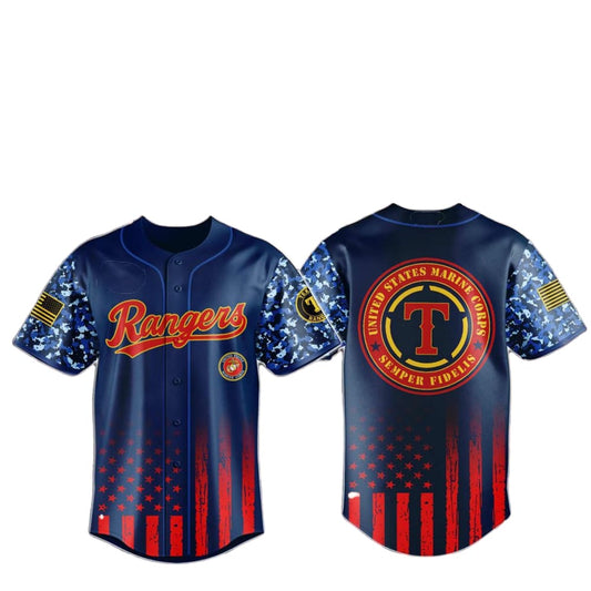 Texas Rangers Marine Corps Military Appreciation Baseball Jersey 2025 - Grishko.com T-Shirts, Hoodie, Sweatshirt