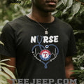 Texas Rangers Nurse T Shirt MLB Baseball It’s a Work of Heart Nursing T Shirt