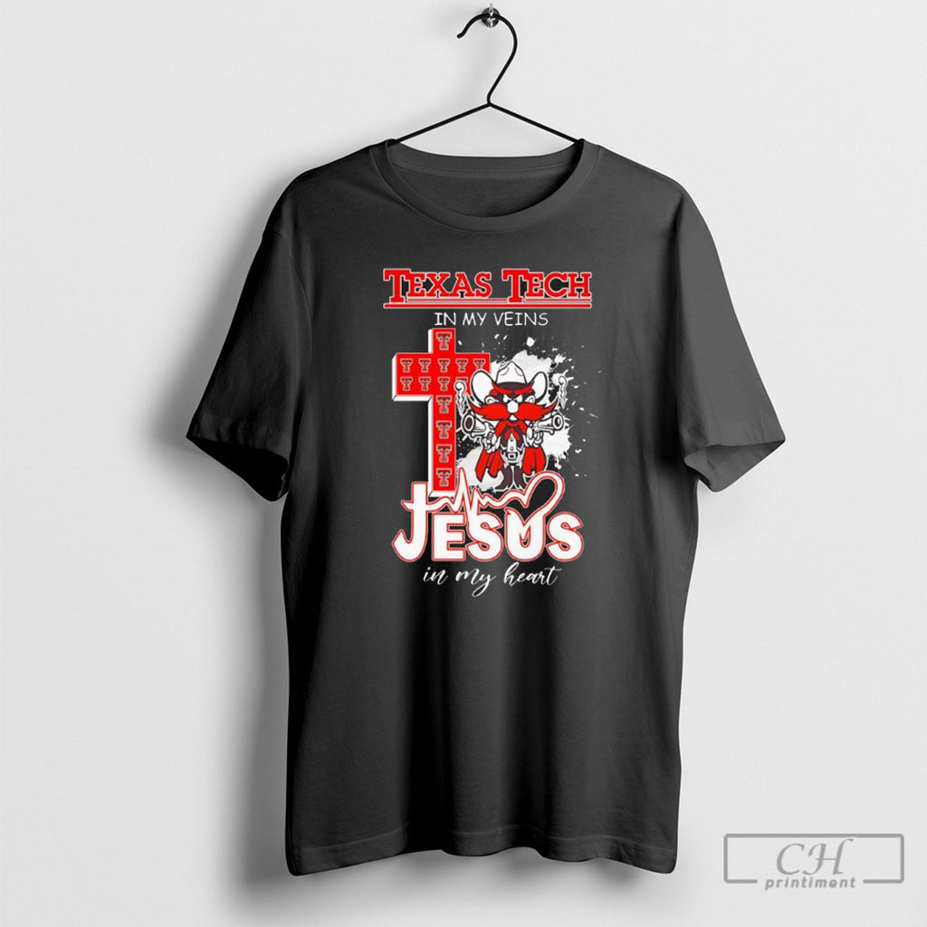 Texas Tech Red Raiders In My Veins And Jesus In My Heart Christian Football Lover