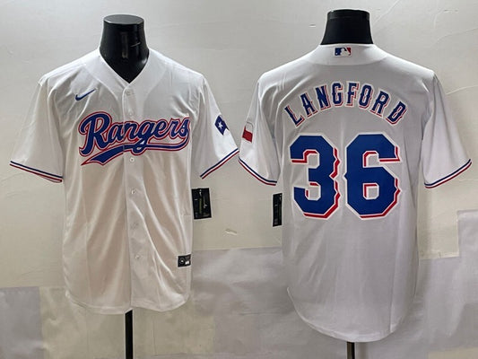 Texas Rangers #36 Wyatt Langford Rangers Adult Style 5