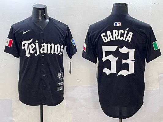 Texas Rangers #53 Adolis Garcia Rangers 5 Collaboration Style 3
