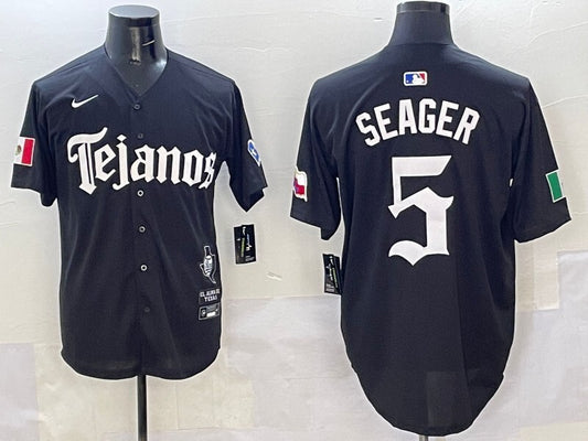 Texas Rangers #5 Corey Seager Rangers 5 Collaboration Style 2