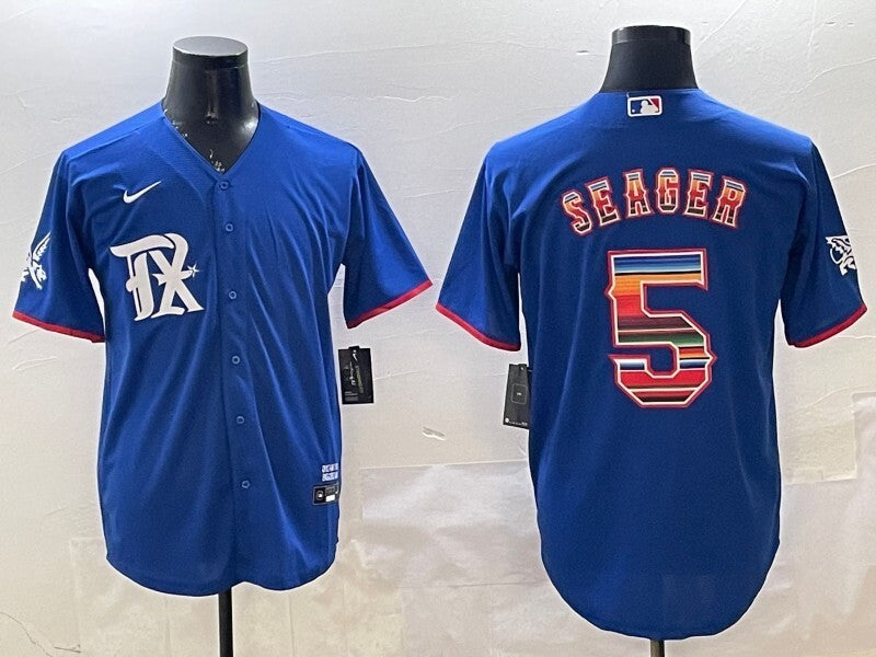 Texas Rangers #5 Corey Seager Team Adult