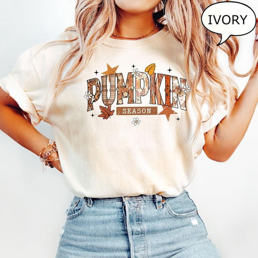 Thanksgiving  Pumpkin Season Fall Vibes T-Shirt, Autumn Fall Punpkin Tee, Autumn Thanksgiving Day Gifts