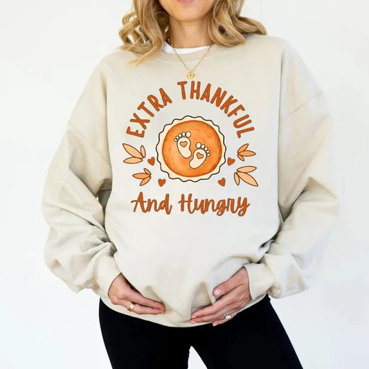 Thanksgiving Pregnancy Announcement Sweatshirt, Fall Pregnancy Announcement Sweater, Funny Fall Pregnancy Reveal Shirt, Autumn Baby Reveal Crewneck, Maternity Mom To Be Sweater