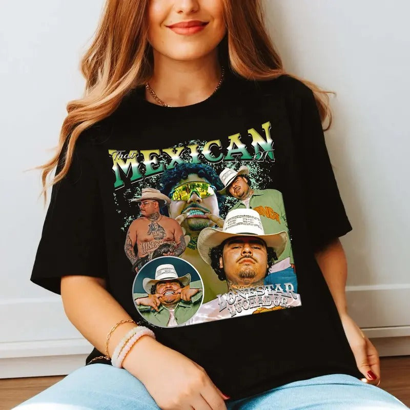 That Mexiicaan Vintage T Shirt, Bootleg Rap T Shirts, Texas Music, Hip Hop Clothing, Unisex Short Sleeve Tee Shirt, Casual Clothing