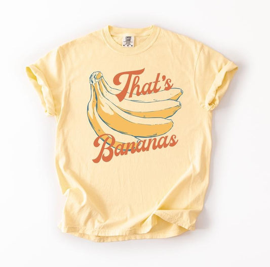 That's Bananas T-Shirt, Cute Summer Comfort Colors Shirt, Vintage Graphic Tees, Funny Unisex Fit Shirts,  Cotton Womenswear