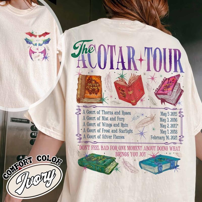 The ACOTAR Tour Shirt, Fan of Acotar Series Two Sided Shirt, the Bat Boys Shirt, Velaris Book Lover T Shirt, Sjm Inspired Tee, Gift for Bookish