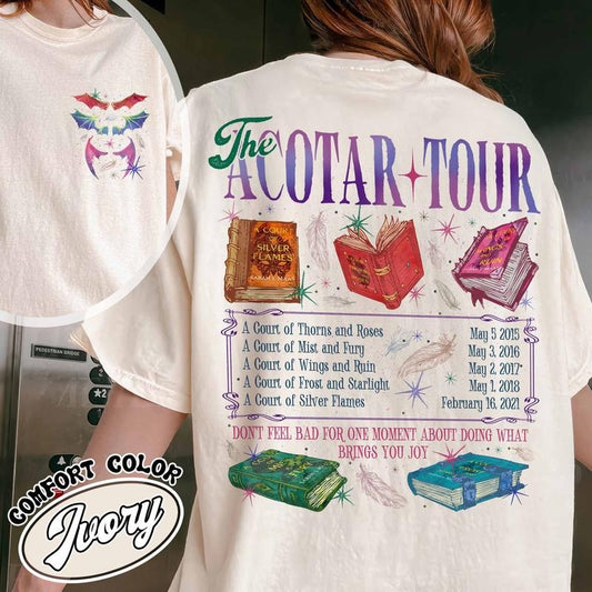 The ACOTAR Tour Shirt, Fan of Acotar Series Two Sided Shirt, the Bat Boys Shirt, Velaris Book Lover T Shirt, Sjm Inspired Tee, Gift for Bookish