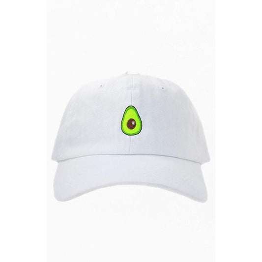 The Avocado Tree Men's White Avocado Dad Hat