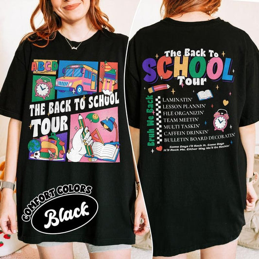 The Back To School Tour Comfort Colors Shirt, First Day Of School Tshirt, Teacher Bruh We Back Womenswear