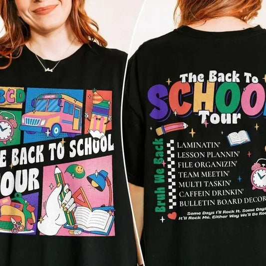 The Back To School Tour Shirt, ABCD Teacher Shirt, First Day Of School Teacher Shirt, Back To School Shirt, Teacher Tour, Unisex T-Shirt, Crewneck
