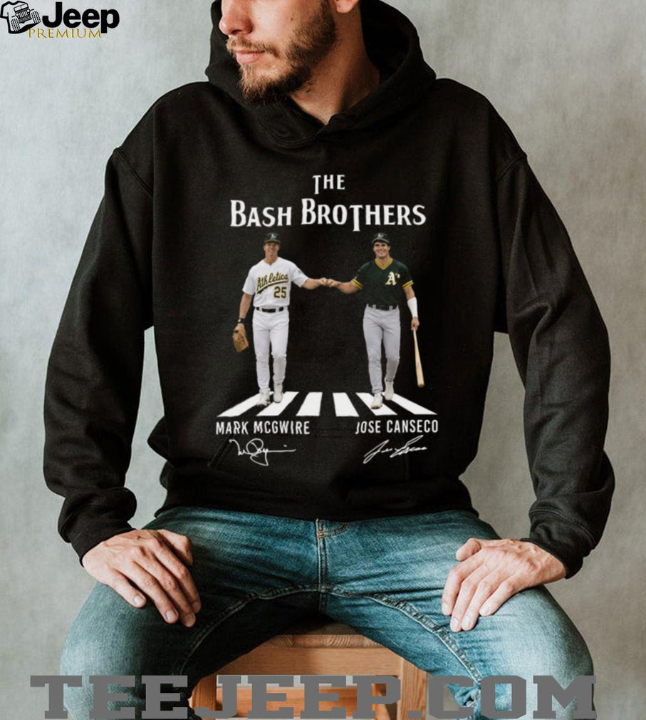 The Bash Brothers Oakland Athletics Mark McGwire Jose Canseco Vintage Baseball Retro Style Shirt