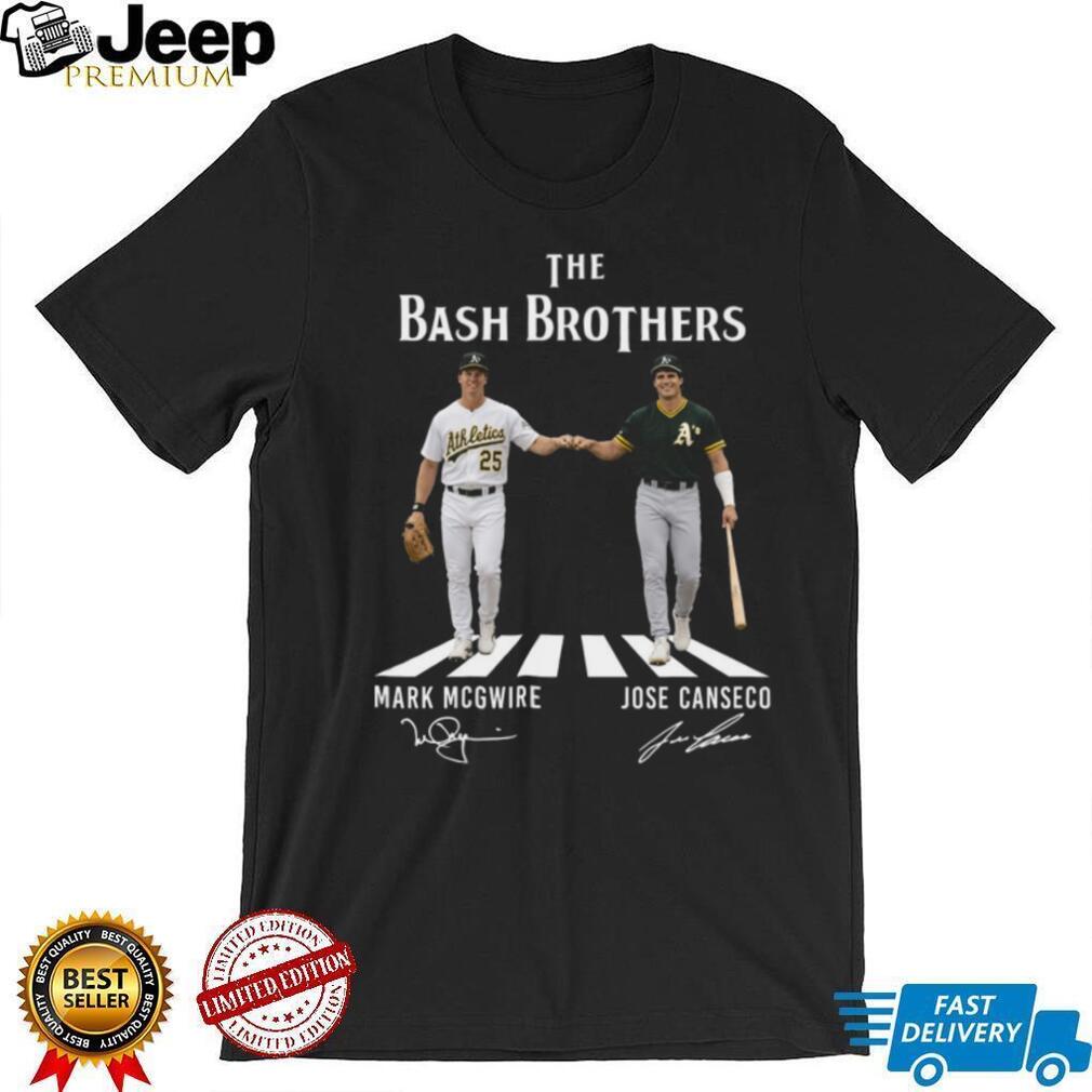 The Bash Brothers Oakland Athletics Mark McGwire Jose Canseco Vintage Baseball Retro Style Shirt