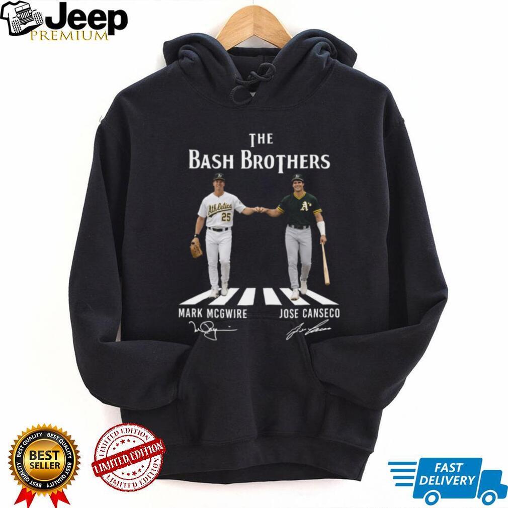 The Bash Brothers Oakland Athletics Mark McGwire Jose Canseco Vintage Baseball Retro Style Shirt