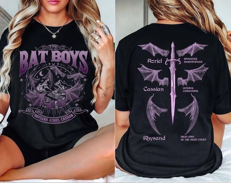 The Bat Boys Double-Sided Shirt, Bat Boys Crew Shirt, Vintage Acotar Sweatshirt, The Bat Boys Fan Club, The Night Court Shirt