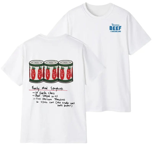 The Bear TV Series Tshirt - The Original Beef of Chicagoland Shirt - Family Meal Spaghettii - Unisex Tee, Gift For Women, Gift For Men, Summer tee