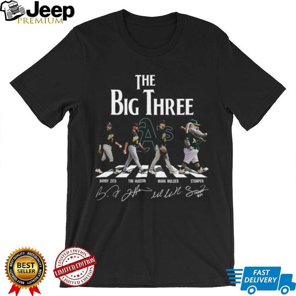 The Big Three Oakland Athletics Zito Hudson Mulder Vintage Baseball Retro Style Fan Shirt