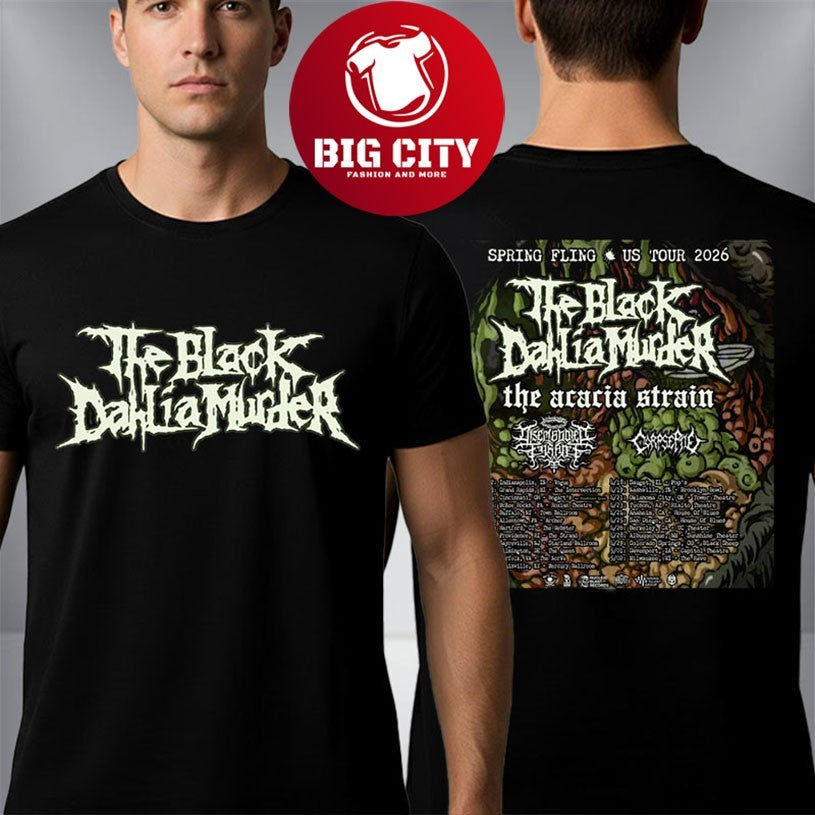 The Black Dahlia Murder Spring Fling US Tour 2026 Schedule Tour Dates Two Sided Shirt