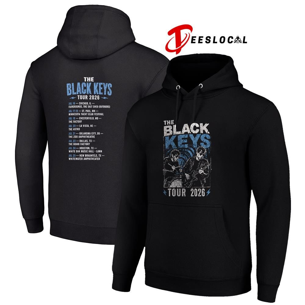 The Black Keys tour dates schedule graphic shirt