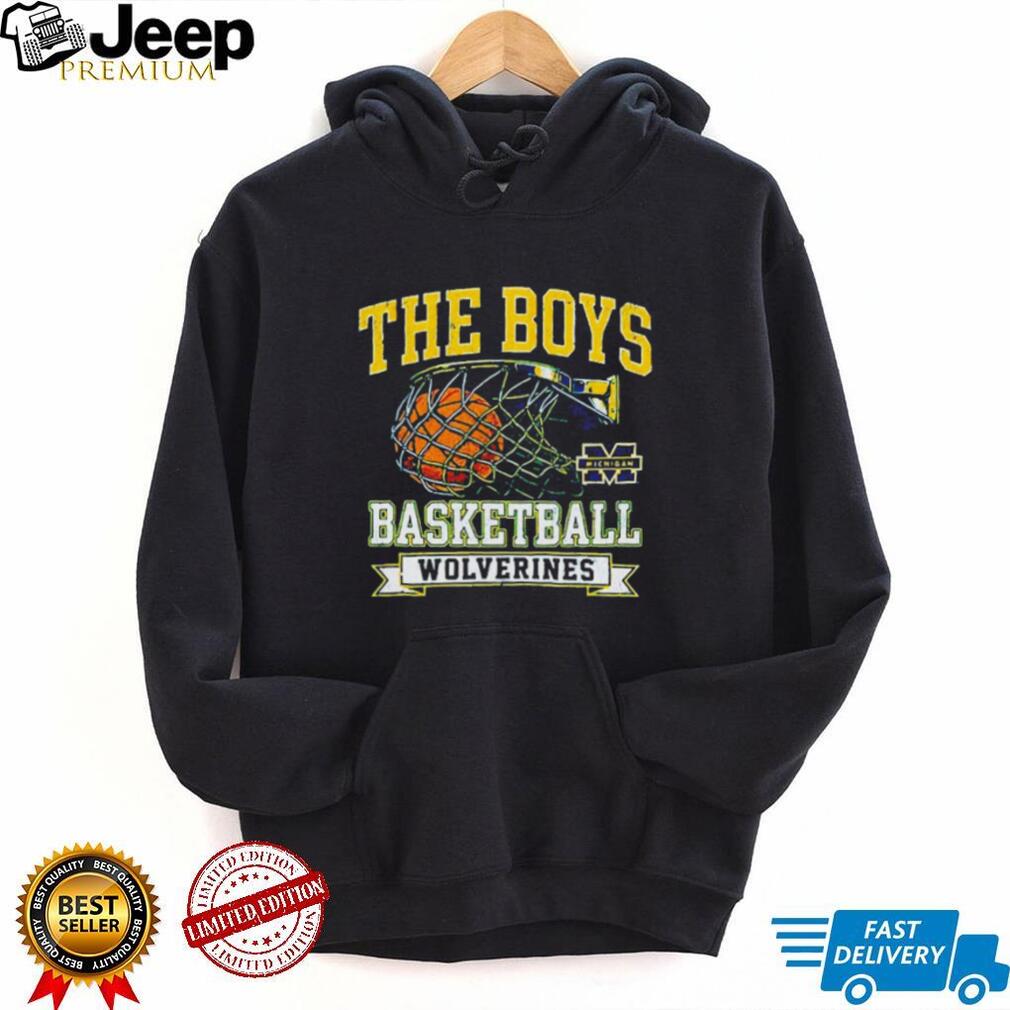 The Boys Michigan Wolverines Basketball Vintage Style T Shirt
