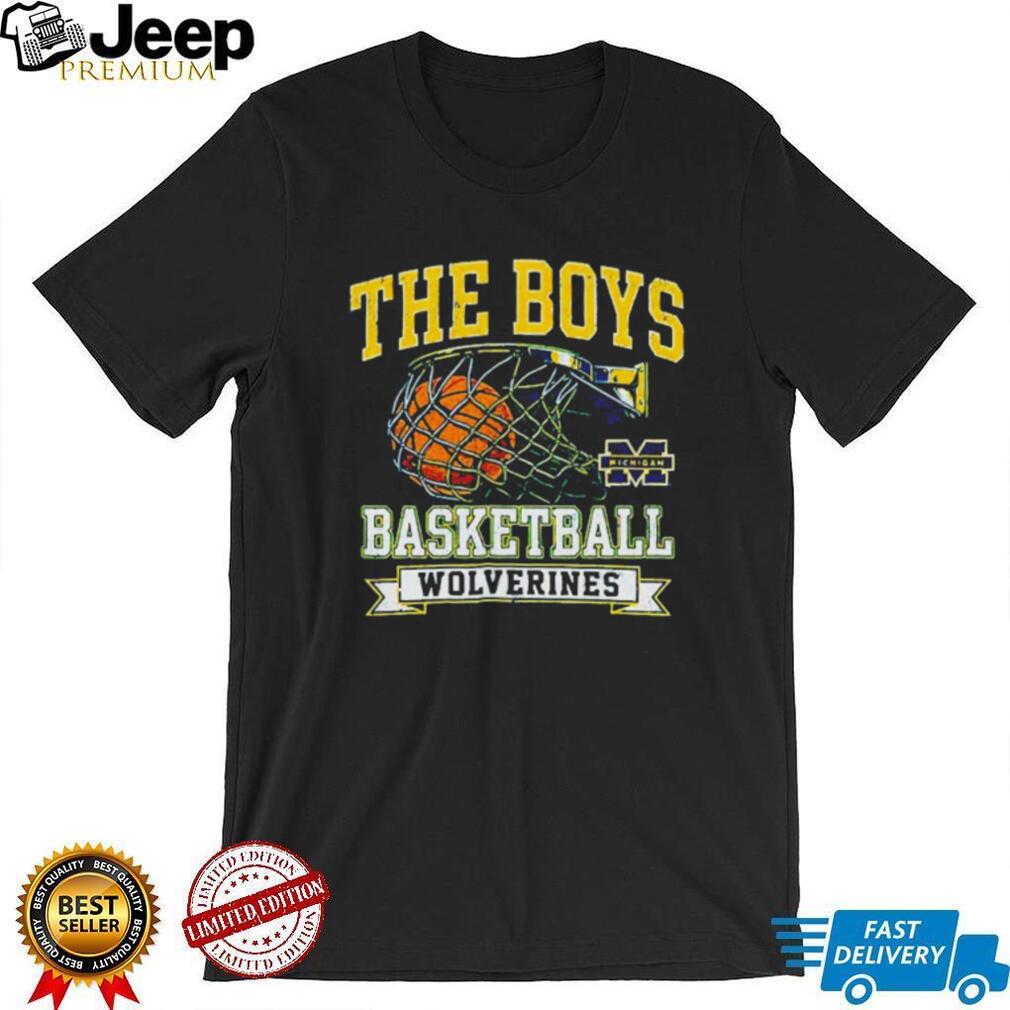 The Boys Michigan Wolverines Basketball Vintage Style T Shirt