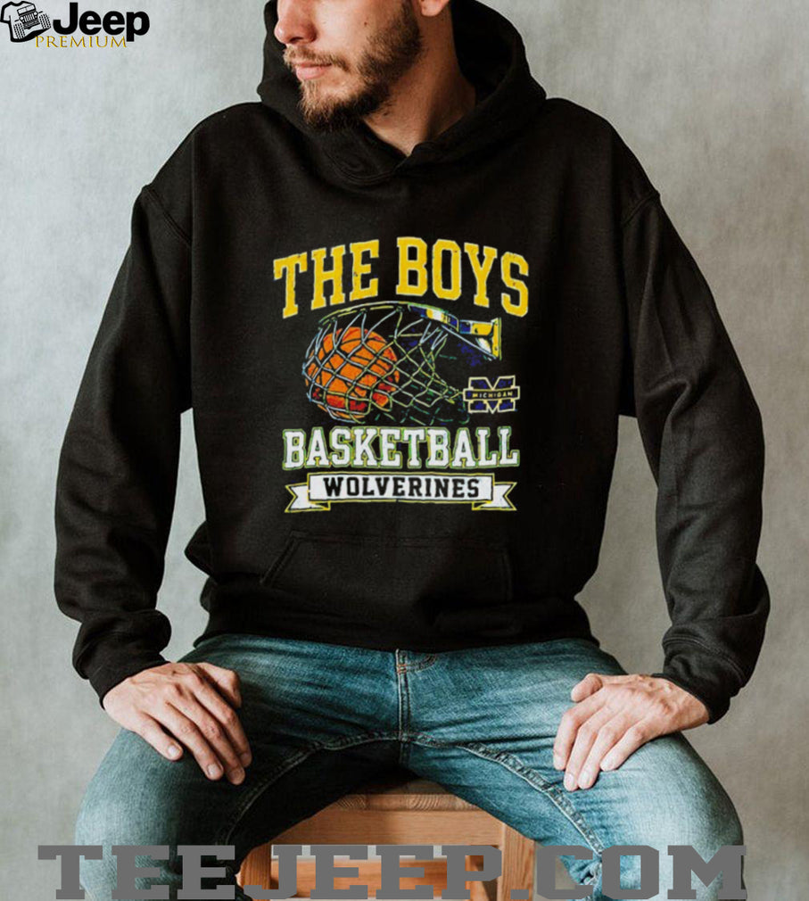 The Boys Michigan Wolverines Basketball Vintage Style T Shirt