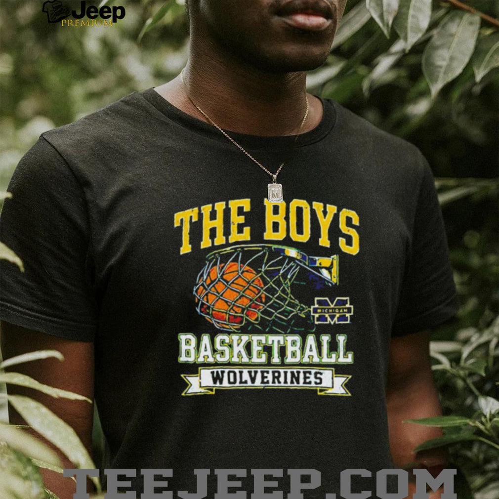 The Boys Michigan Wolverines Basketball Vintage Style T Shirt
