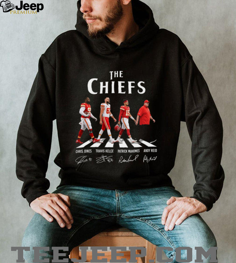 The Chiefs Kansas City Football Dynasty Mahomes Kelce Jones Andy Reid Retro Fan Shirt