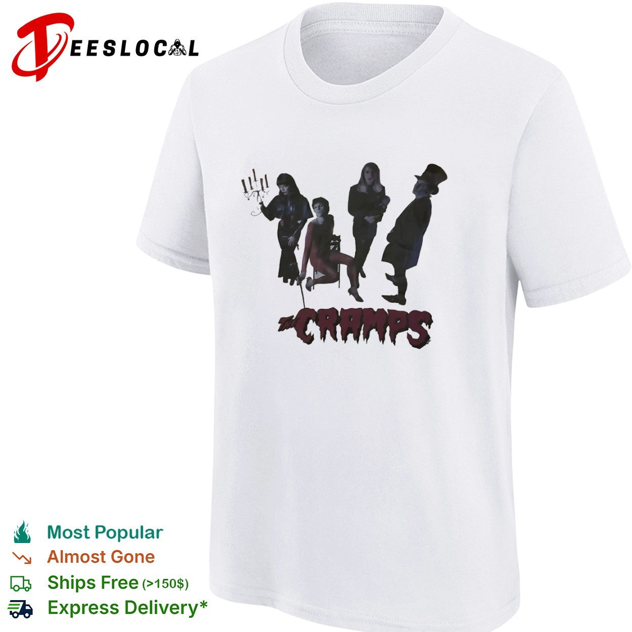 The Cramps band group gothic candles shirt