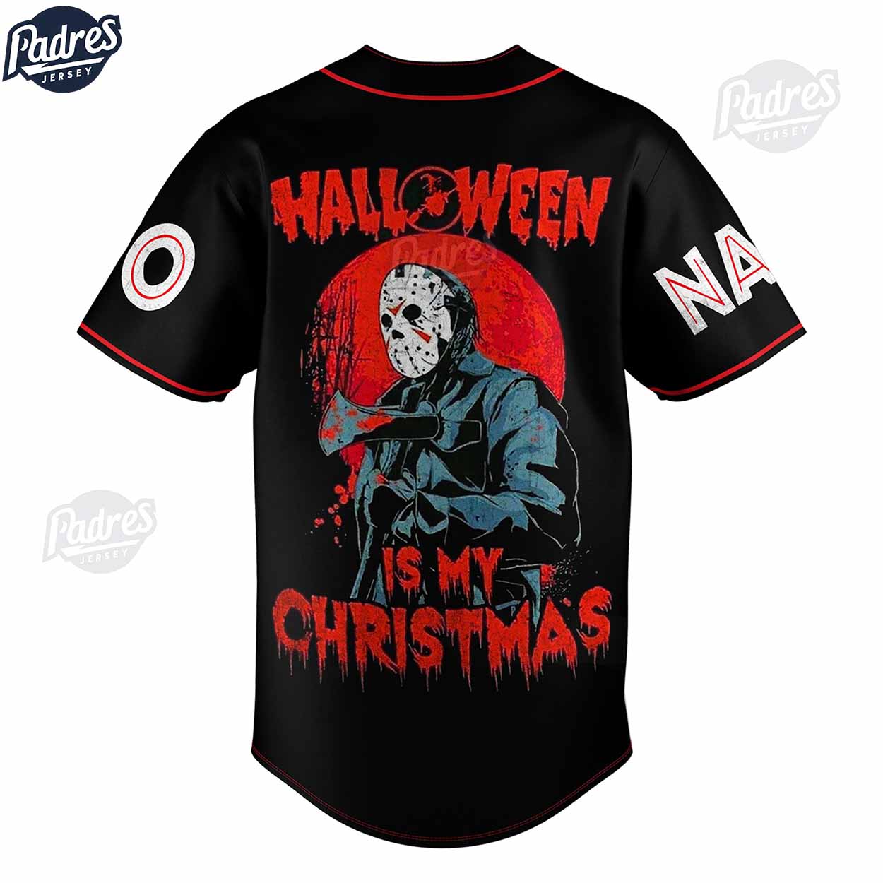 The Crystal Lake Custom Halloween Baseball Jersey for Horror Fans - Padres Jersey Oasis: Elevate Your Baseball... (Image 2)