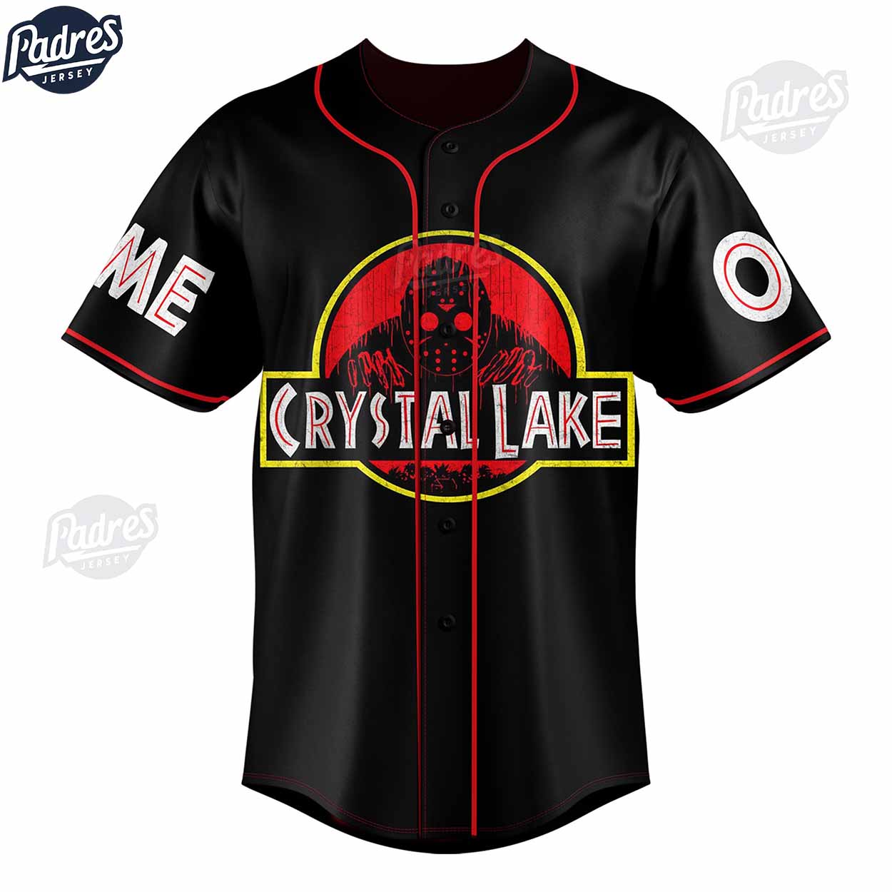 The Crystal Lake Custom Halloween Baseball Jersey for Horror Fans - Padres Jersey Oasis: Elevate Your Baseball... (Image 3)