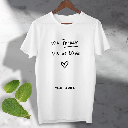 The Cure Its Friday im in Love Music T shirt Cool ideal gift Unisex Tee Top Menswear Underwear