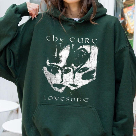The Cuure Vintage Hoodie, 90s Alt Indie Rock Apparel, Gothic Rock Fan, Unisex Sweater Pullover Tee