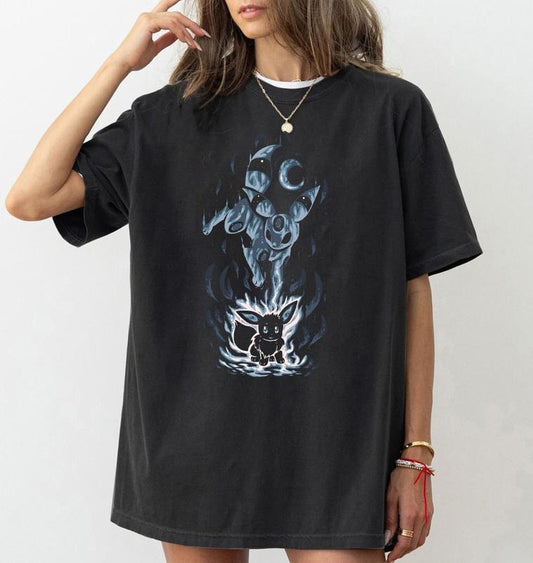 The Dark Evolution Within - The Eon Mon Evolves - Eevee Umbreon T-Shirt, Pokemon Shirt, Video Game T-Shirt