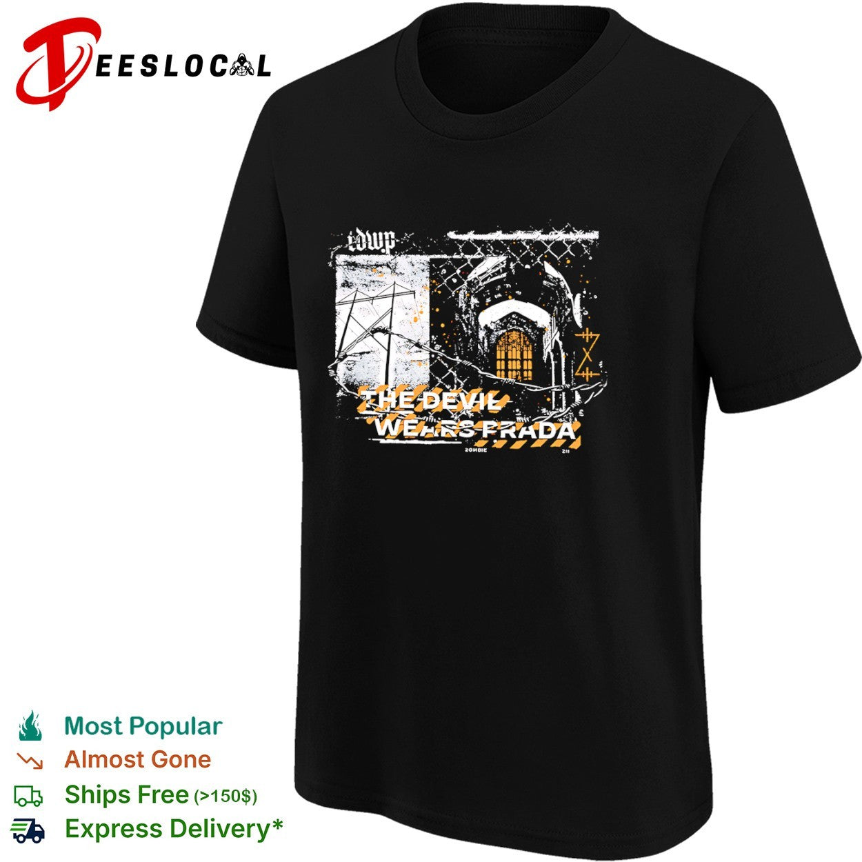 The Devil Wears Prada Zombie ZII ruined church TDWP shirt