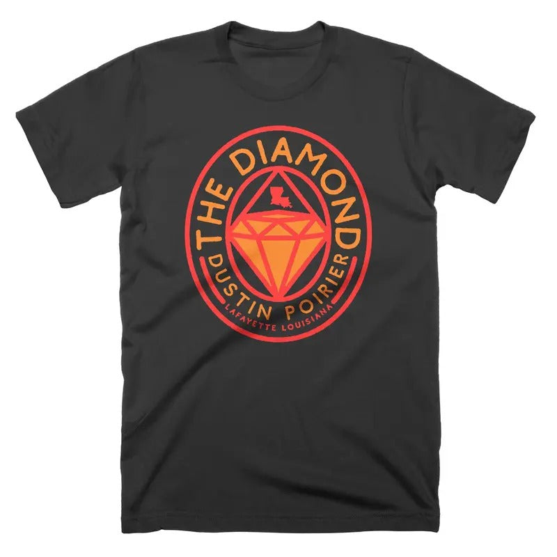 The Diamond Retro Wordmark Dustin Poirier Shirt, Vintage MMA UFC Tee, Gift For Fans Cotton Crewneck